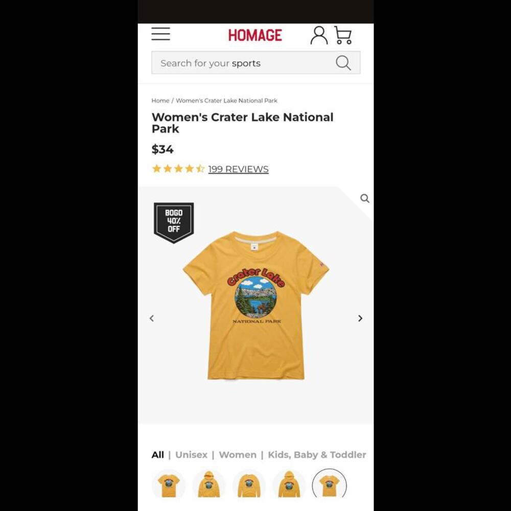 Homage Women's Crater Lake National Park T-Shirt